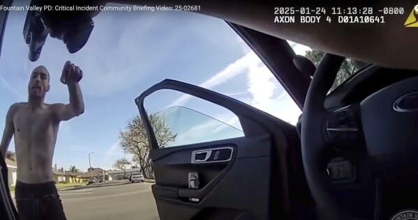 California Officer's Gun Stolen by Half-Naked Suspect in Dramatic Bodycam Footage Before Being Shot Dead by Another Officer